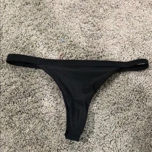 Black thong bikini bottoms